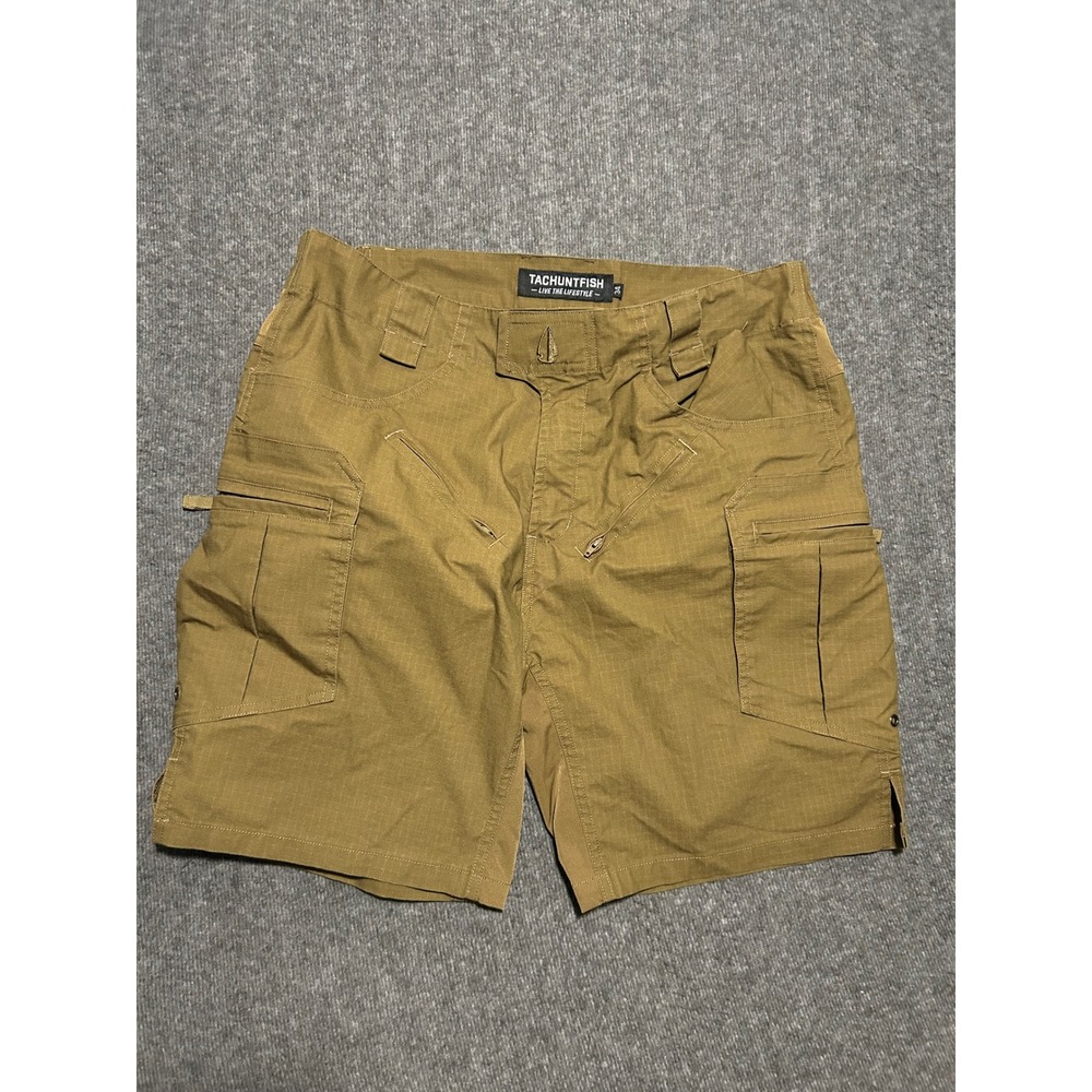 Tachuntfish cargo outdoors ripstop shorts mens size 34 tan